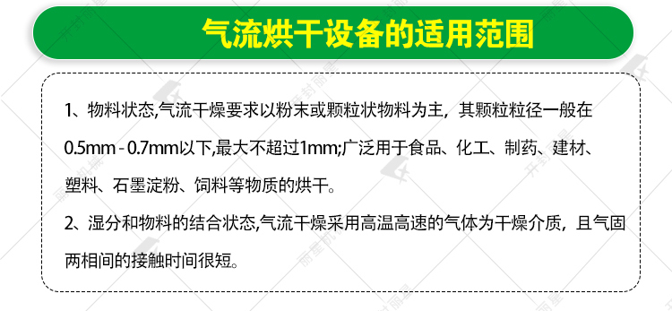 气流烘干设备合用领域